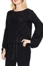 Women's Vince Camuto Bubble Sleeve Eyelash Knit Sweater - Black