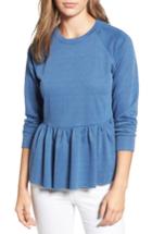 Women's Caslon Peplum Sweatshirt - Blue