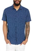 Men's Rails Carson Regular Fit Floral Print Sport Shirt - Blue