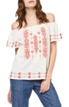 Women's Sanctuary Magnolia Embroidered Off The Shoulder Top - White