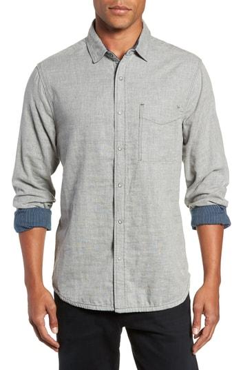 Men's Jeremiah Fergus Regular Fit Reversible Sport Shirt - Grey