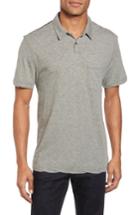 Men's James Perse Contrast Stitch Polo (m) - Grey