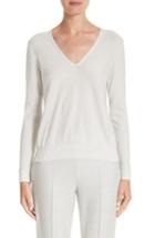 Women's Akris Cashmere & Silk Blend Metallic Sweater - Grey