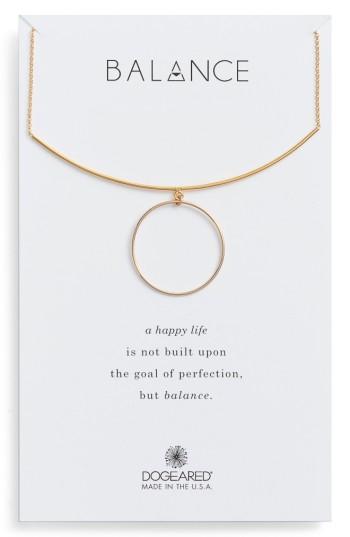Women's Dogeared Balance Bar & Ring Pendant Necklace