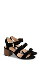 Women's J.crew Three-strap Suede Sandal M - Black