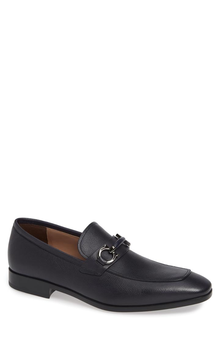 Men's Salvatore Ferragamo Benford Rounded Bit Loafer .5 M/w - Blue