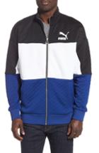 Men's Puma Retro Colorblock Quilted Jacket - Blue