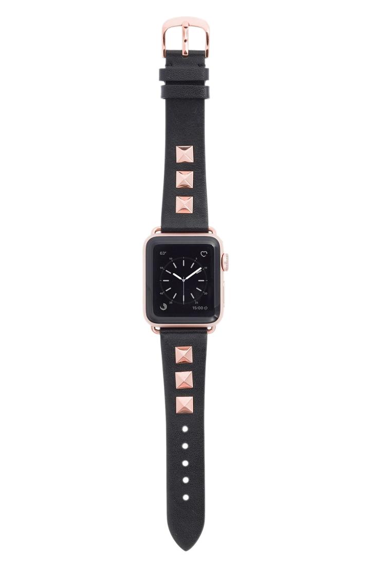 Women's Bezels & Bytes Studded Leather Apple Watch Strap