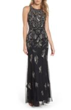 Women's Adrianna Papell Embellished Sheer Back Maxi Dress