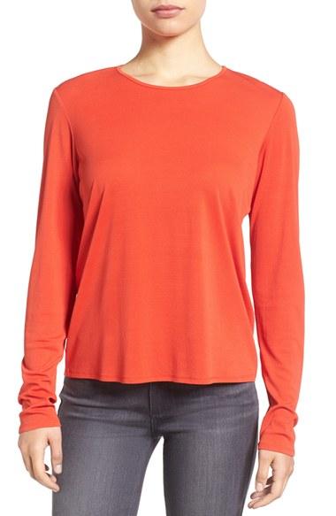 Women's Eileen Fisher Silk Tee - Red
