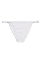 Women's Topshop Ribbed Tanga Bikini Bottom Us (fits Like 0) - White