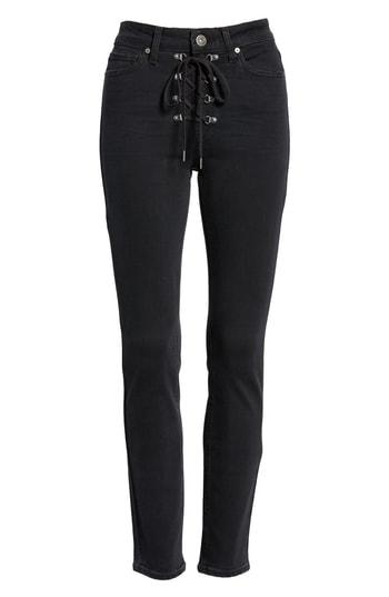 Women's Paige Transcend - Hoxton High Waist Ankle Peg Jeans - Black