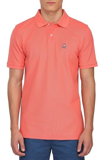 Men's Psycho Bunny Classic Pique Polo (xs) - Coral