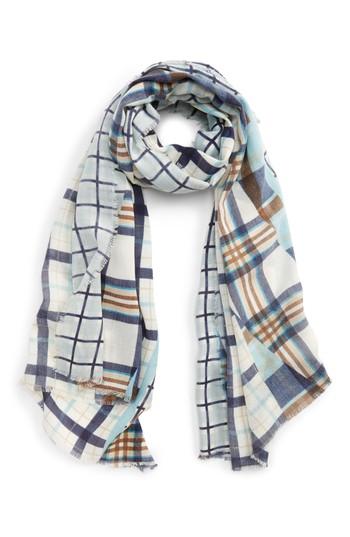 Women's Bp Plaid Scarf, Size - Grey