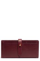 Women's Madewell New Post Leather Wallet - Burgundy