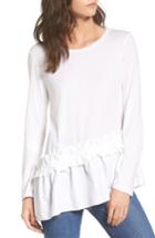 Women's Bp. Asymmetrical Ruffle Hem Top