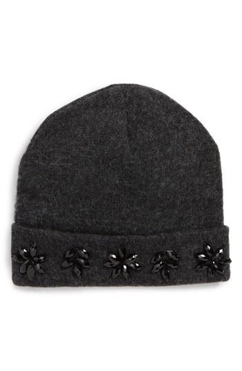 Women's Bp. Crystal Embellished Beanie - Grey