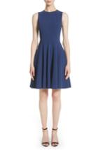 Women's Michael Kors Stretch Wool Bell Dress - Blue