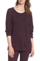 Women's Ugg Celia Cotton & Silk Sleep Tee - Burgundy