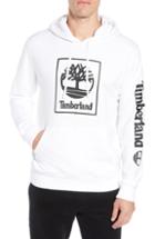 Men's Timberland Logo Hoodie Sweatshirt, Size - White