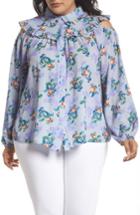 Women's Lost Ink Peach Print Blouse