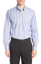 Men's Gitman Tailored Fit Stripe Dress Shirt - 35 - Blue