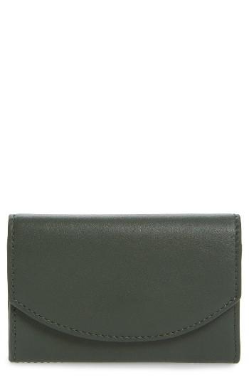 Women's Skagen Leather Card Case - Green