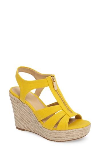 Women's Michael Michael Kors Berkley Platform Wedge .5 M - Yellow