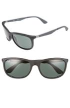 Men's Ray-ban Wayfarer 59mm Sunglasses - Matte Black/green