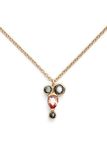 Women's Mociun Peach Sapphire & Black Diamond Necklace (nordstrom Exclusive)