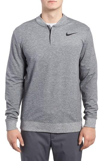 Men's Nike Tw Dry Long Sleeve Polo Shirt, Size - Grey