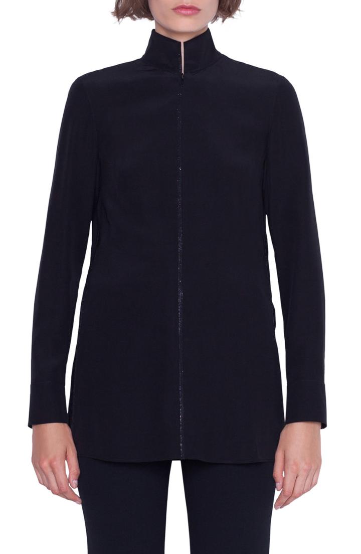 Women's Akris Beaded Silk Crepe Tunic