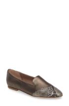 Women's Agl Asymmetrical Cap Toe Flat Us / 39eu - Metallic