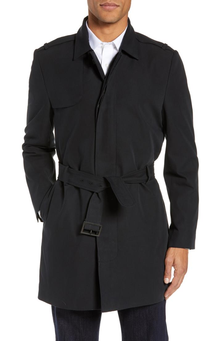 Men's Calibrate Clean Short Trench Coat - Black