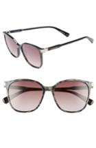 Women's Longchamp 54mm Square Sunglasses - Marble Black