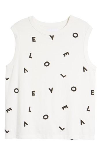 Women's Current/elliott The Muscle Tee Love Tank - White