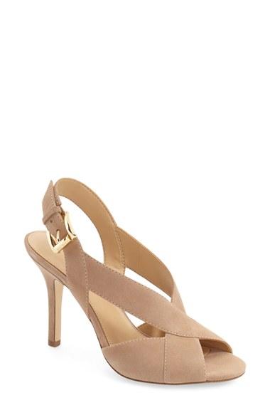 Women's Michael Michael Kors Becky Slingback Sandal .5 M - Beige