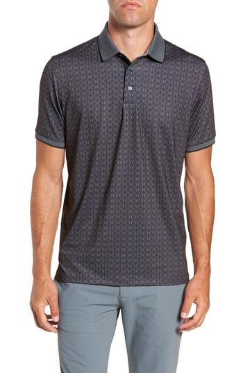 Men's Greyson Crossed Pistols Print Polo - Grey