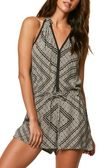 Women's O'neill Mandy Crochet Trim Romper - White