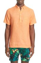 Men's Onia Josh Woven Linen Polo