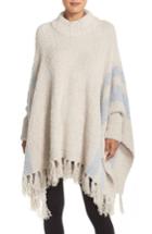Women's Barefoot Dreams 'cozy Chic Beach' Fringe Lounge Poncho, Size - Beige