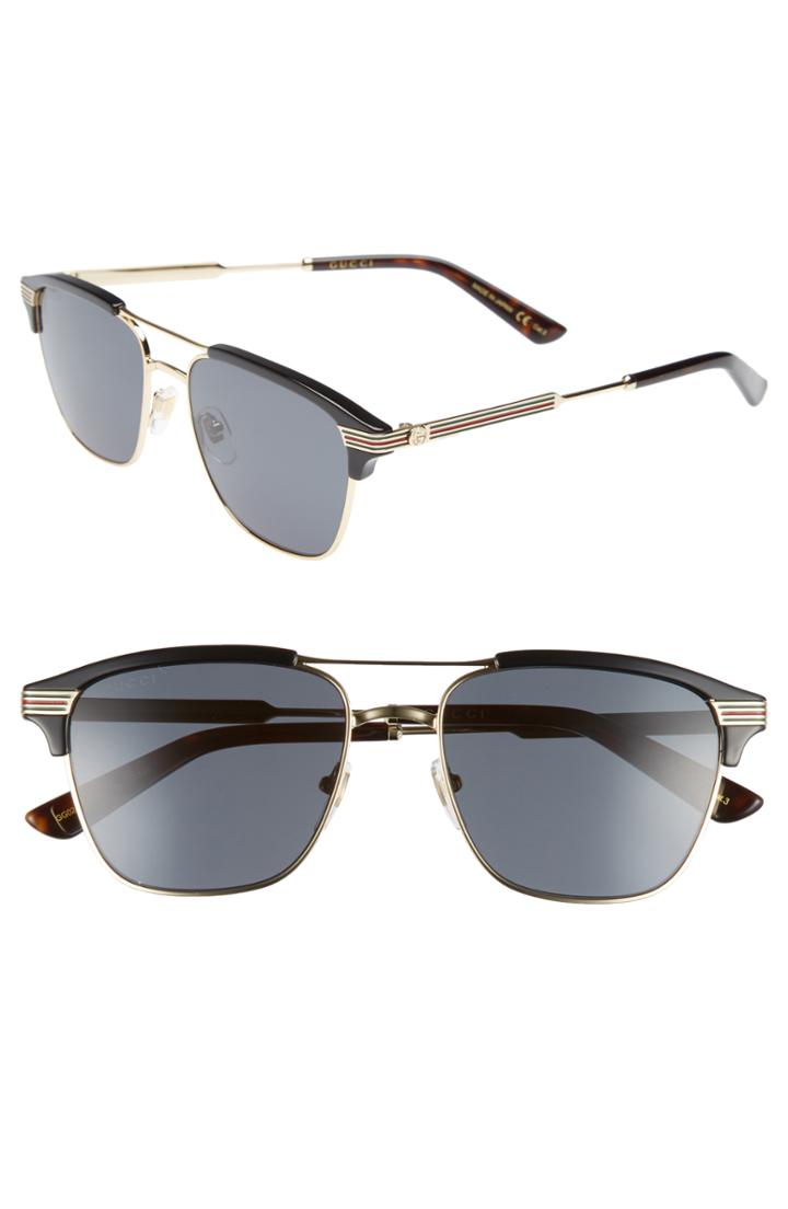 Men's Gucci Cruise 54mm Sunglasses - Gold/ Dark Havana