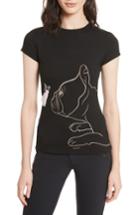 Women's Ted Baker London Cottons Fairy Tale Fitted Tee - Black