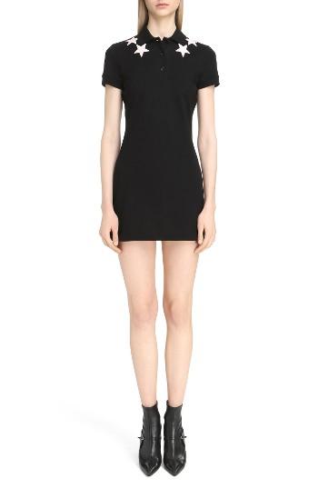 Women's Givenchy Star Embellished Polo Dress Us / 36 Fr - Black