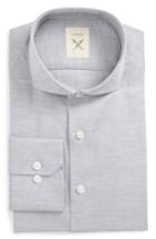 Men's Strong Suit Extra Trim Fit Herringbone Dress Shirt R - Grey