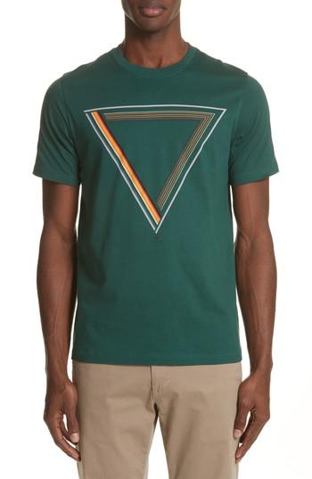 Men's Ps Paul Smith Triangle Graphic T-shirt - Green