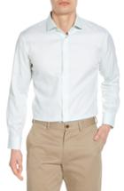 Men's Nordstrom Men's Shop Trim Fit Solid Dress Shirt 34/35 - Green
