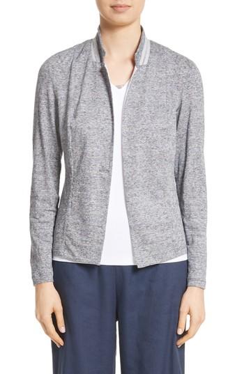 Women's Fabiana Filippi Grosgrain Stripe Jersey Jacket Us / 40 It - Blue