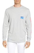 Men's Vineyard Vines Sailing Blue Regular Fit Crewneck T-shirt - Grey