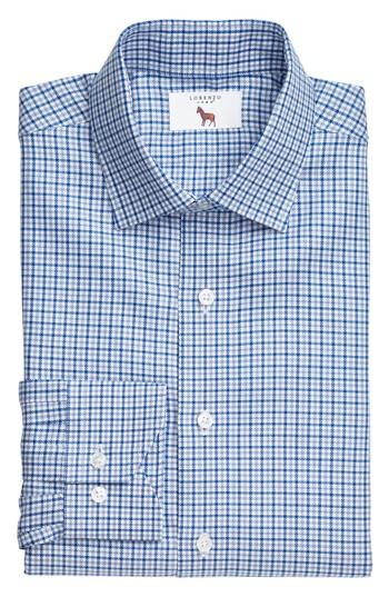 Men's Lorenzo Uomo Trim Fit Textured Check Dress Shirt